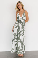 Miramar Maxi Dress | Green Print